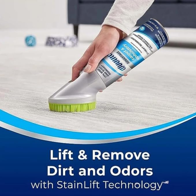 Woo-lite Carpet and Upholstery Foam Cleaner with Built-in Brush, Triple Action Stainlift Technology for Stairs, Fabrics, Pet Odors (2 Pack)