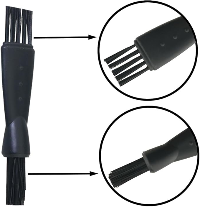 8PCS Dual Head Plastic Cleaning Brush 60mm/2.4in Keyboard Brush Chain Brush Archaeological Small Bristle Brush Garlic Mashers Cleaning Brush Used to Clean Spice Herb Grinder Powder Residue