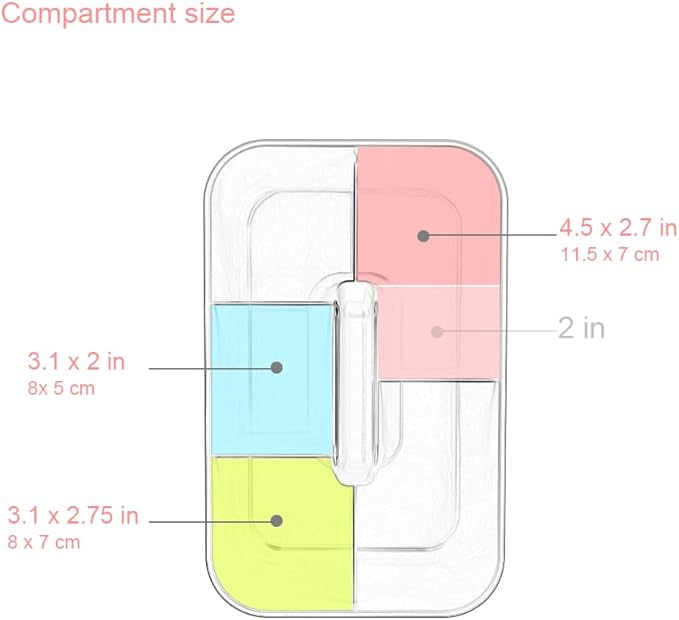 Clear Thickened Portable Caddy Tote, Shower Caddy with Handle for Art Supplies, Makeup, Crafts, Colored Pencils, Sewing, Office Supplies (Clear)