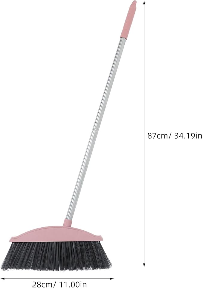 Handle Broom for Efficient Sweeping Angle Design for Indoor and Outdoor Cleaning for Pet Hair and Patio Use Ergonomic Handle for Comfortable Grip