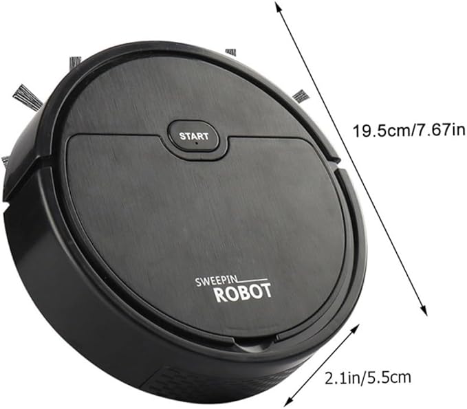 Veemoon Mini Robotic Multifunctional Automatic Sweeping and Mopping for Home HEPA Filter Advanced Navigation for Carpets and Hard Floors