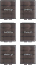 Eneloop Panasonic BQ-CASEK6SA pro Battery Storage Cases with 4AA or 5AAA Battery Capacity, Obsidian Gray (Pack of 6)