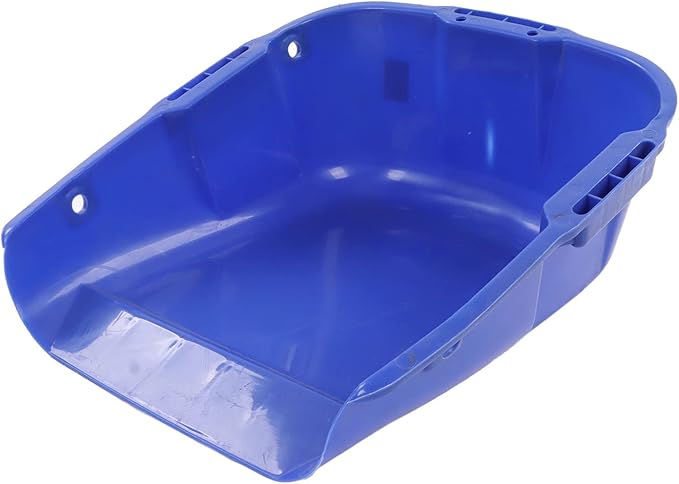 Plastic Dust Pan Heavy Duty Dustpan Large Capacity Dustpan Double Handle Wear Dust Pan for Drying (Blue)