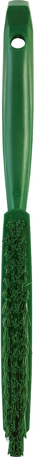 Vikan 41952 Brush,Narrow Hand,Stiff,11" x .75",PP/PBT,Green