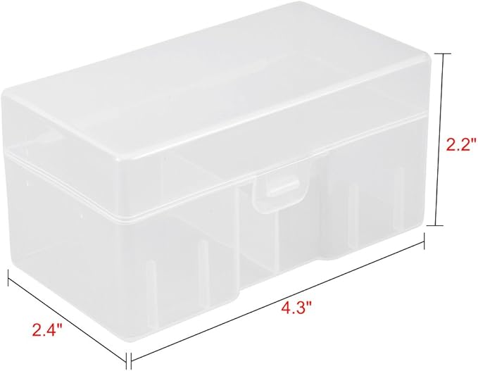 uxcell Hard Plastic Large Battery Storage Box Holder Organizer Protective Container for 12 x 9V Batteries