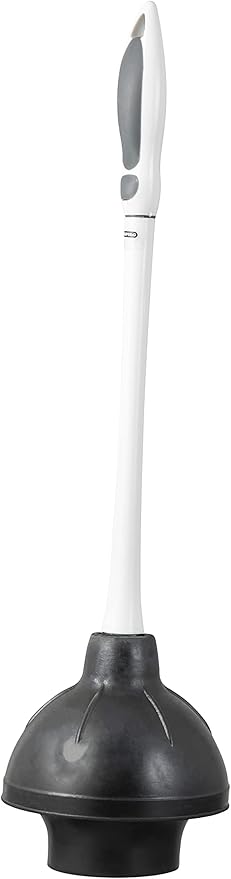 Superio Toilet & Sink Plunger and Holder Grey, 2-Pack
