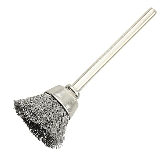 15pcs Cup Shape 15mm Stainless Steel Wire Brush Rust Removing and Polishing Brush for Dremel Rotary Tools Accessories