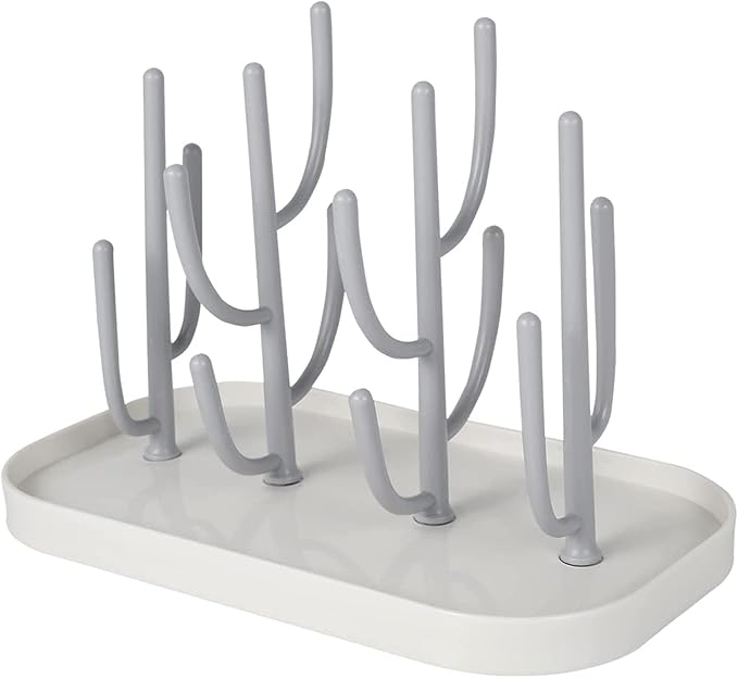 Baby Essentials,Bottle Drying Rack,Baby Bottle Drying Rack,Drying Rack for Kitchen Counter,Detachable Bottle Dryer Holder with Base.for Nipples,Cups,Pump Parts and Accessories(Gray)
