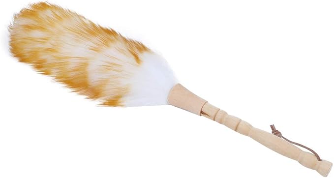 Lambswool Dusters with Wooden Handle,Anti Static Soft Wool Duster Dust Cleaner,Household Furniture Cleaning Tool for Cleaning Home, Office, and Car