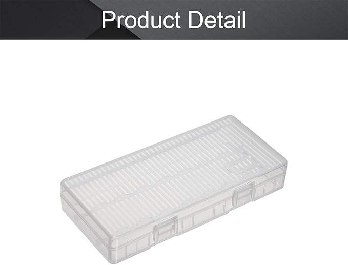Fielect 8 x AA Battery Storage Case Holder Organizer Box Transparent