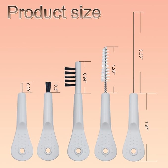 9 Pieces Hearing Aid Case Portable Storage Box with Cleaning Brush Kit Tools and Hearing Aid Battery Case (White)