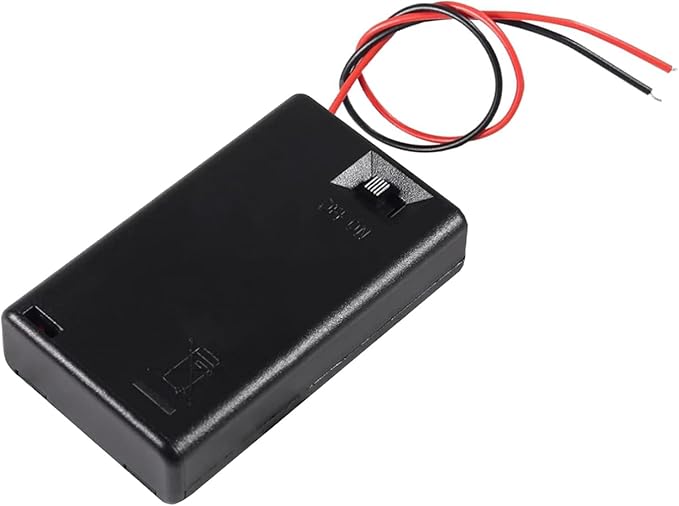 8pcs 3X AAA Battery Holder 4.5V AAA Battery Holder with ON Off Switch 3X 1.5V Batteries Charger Holder Spring Clip Storage Box Cell Cable