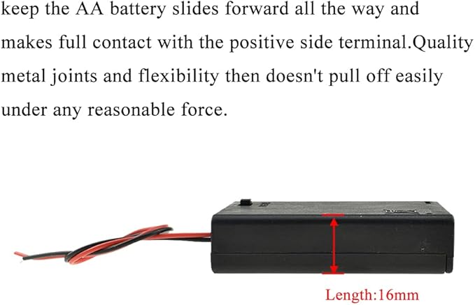 HAHIYO 4.5V AAA Battery Holder Bundle with Wire Sturdy Cover Flexible Springs Contact Build-in Switch Batteries Black Case Easy Install 6 Pieces for Wall Clocks Ham Radio Kids Toys