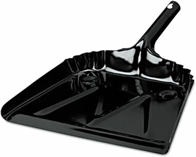 Impact 4212 Black Metal Dust Pan, 12" Width x 14" Height