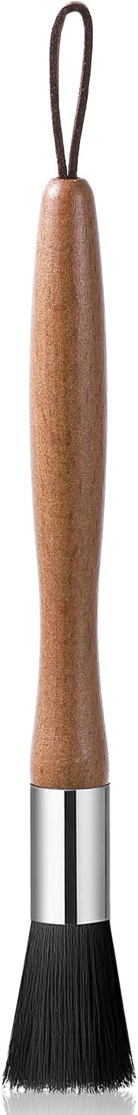 Espresso Maker Coffee Brush Coffee Cleaning Brush Machine Cleaner Tool With Wooden Handle Walnut Boar Bristles Beech Wood For Home Kitchen Barista With Hanging Loop