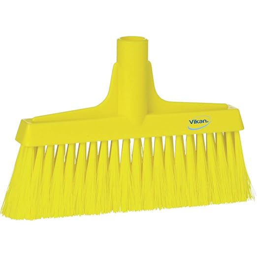 Vikan 31046 Broom,Lobby,Soft/Stiff,10.25",PP/PET,Yellow