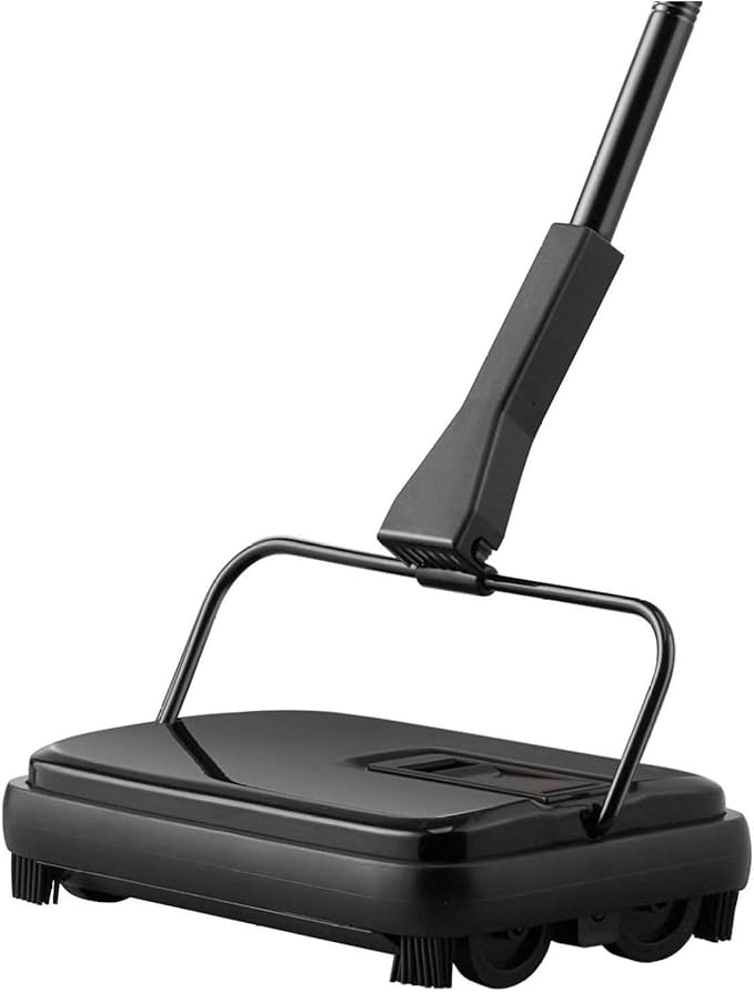 Carpet Sweeper - 7.87" Manual Floor Sweeper for Hardwood, Laminate, Rugs - Non-Electric Dustpan with Comb - Home Office Cleaning