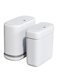 Bathroom Trash Can with Lid, Slim 3.3 Gallon Vacuum adsorption Garbage Bin, Narrow Press Top Waste Basket for Odor Control & Dog Proof for Bathroom Bedroom Office Home