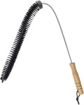 Radiator Cleaner Brush, 30 Inches Flexible Radiator Duster Cleaning Brush with Wood Handle, Radiator Coil Cleaning Brush Vent Cleaner for Vehicle Refrigerator Dryer (Half Bristle)