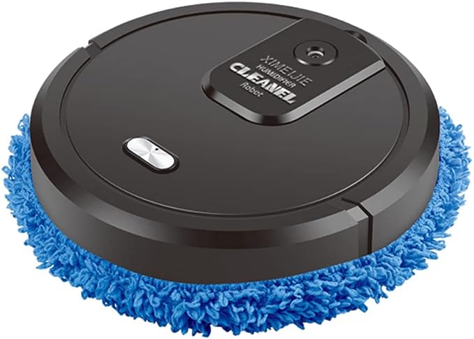 Smart Dust Auto Sweeper,Wet and Dry Mopping Sweeping Robot Auto Cleaner Floor Washing Wiping Machine,360° Full-Surround Wipe,Single Sweeping Area of 645.83ft². (Black)