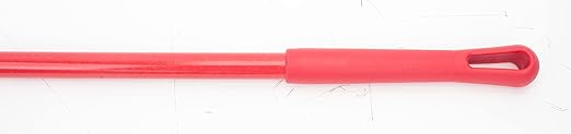 SPARTA 41083EC05 Plastic Color Coded Broom, Unflagged Bristles, Long Broom With Angled Head For Small Debris Cleaning, 56 Inches, Red