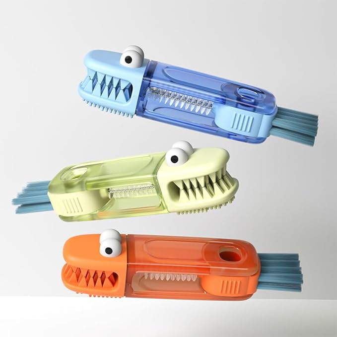 4-in-1 Bottle Cleaning Brush Set, Multifunction Silicone Cup Lid Gap Cleaner, Home Kitchen Crevice Cleaning Tools, 3 Pcs, Blue