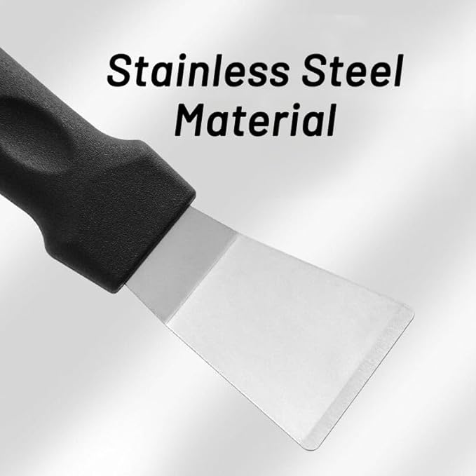 4 Pack Grill Scraper - Small Metal Grill Scraper Tool for Outdoor BBQ Stiff Grill Pan Cleaning Scraper Spatula - No need to change Flexible Blades