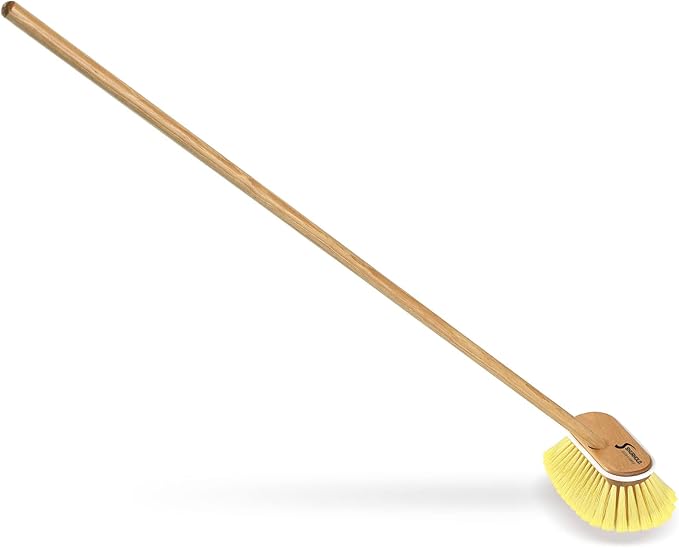SHURHOLD Marine Mate 6" Boat Deck Brush with 48" Threaded Wood Handle