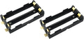 2PCS 18650 SMD Battery Box SMT Battery Holder Battery Box Holder Battery Storage Box Double Cell Battery Box 2 Cell Black