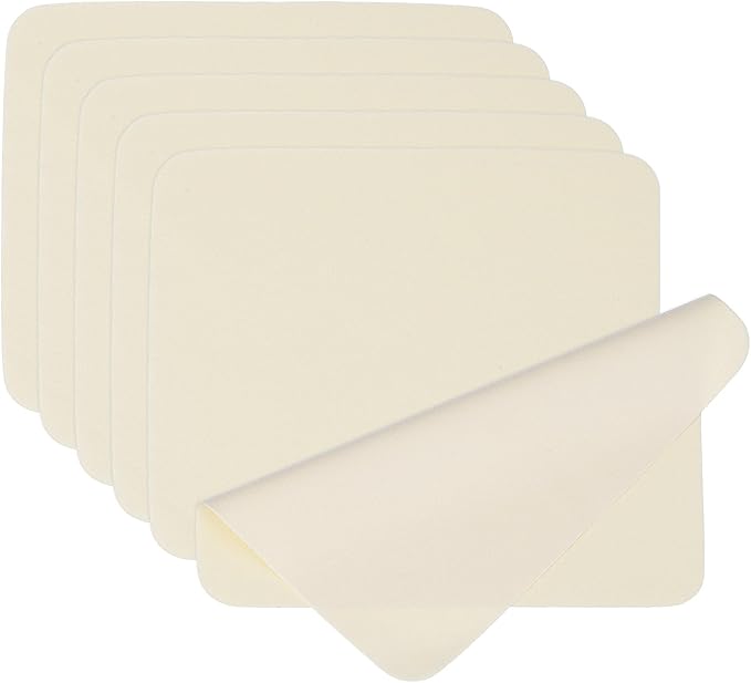 PATIKIL Glasses Cleaning Cloth 6.9" x 5.7", 6 Pcs Microfiber Eyeglasses Cleaner Cloths Soft Suede Wipe Screen for Camera Len Eyeglass Screens Phones Smart Devices, Beige