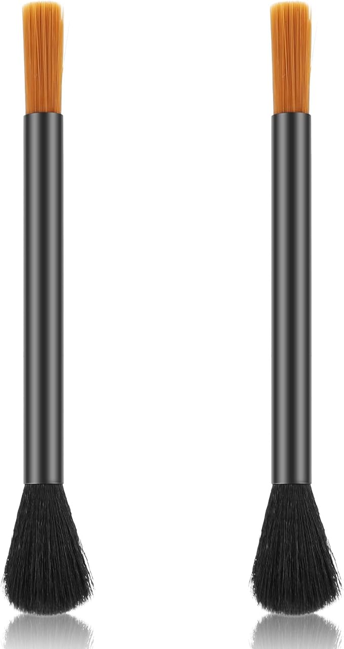 2Pcs Coffee Grinder Cleaning Brushes, Dual-Head Coffee Grinder Brush, Barista Espresso Machine Brush Set for Grinders, Portafilter & Group Head Cleaning