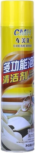 Car Interior Cleaner Foam: All-in-One Waterless Upholstery & Carpet Stain Remover for Leather, Vinyl, Fabric - Auto Detailing Spray with Brush & Microfiber Towel - 6.76oz