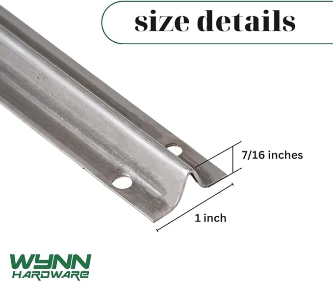 Stainless Steel Screw-on Track Cover for Sliding Patio Glass Doors - Replacement Hardware for Fixing Sliding Glass Door Track (8 Feet)