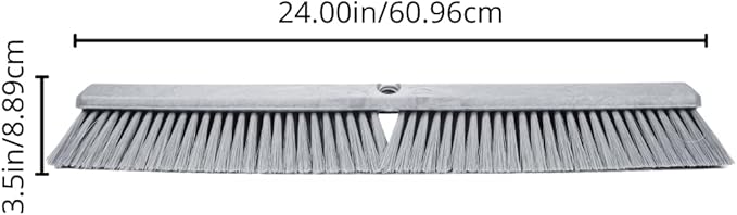 SPARTA 41891EC68 Omni Sweep Plastic Push Broom Head, Heavy Duty, Industrial Broom With Color Code System For Outdoor, Indoor, Garage, Concrete, Patio, Kitchen, Bathroom, 24 Inches, Purple