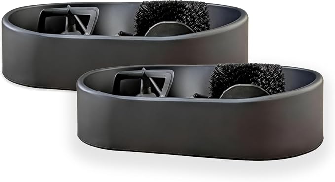 Premium Espresso Clean Holder,Coffee Portafilter Cleaning Kit,Coffee Machine Filter Cleaning Device for 51/53/58mm Systems,Electric Automatic Knock Box Cleaner (TWO)