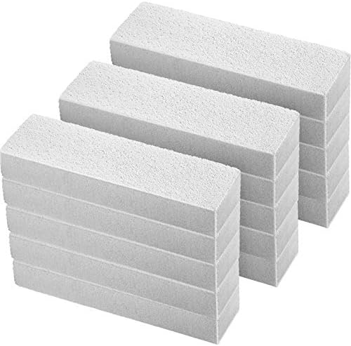 20 Pieces Pumice Stones for Cleaning - Pumice Scouring Pad, Stick Cleaner for Removing Toilet Bowl Ring, Bath, Household, Kitchen, Pool, 5.9 x 1.4 x 0.9 Inch(White)