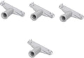Broom Handle Bracket,5mm Thickness Deck Brush Accessories,Aluminum One-Piece Casting Metal Brackets,Broom Bracket for American Style Threadedd Threaded Tip Replacement (4)