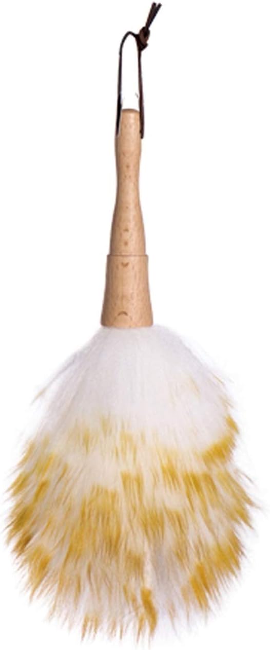 Feather Duster, 2 Pack Lambswool Duster, Pure Lambs Wool with Wood Handle(Large)