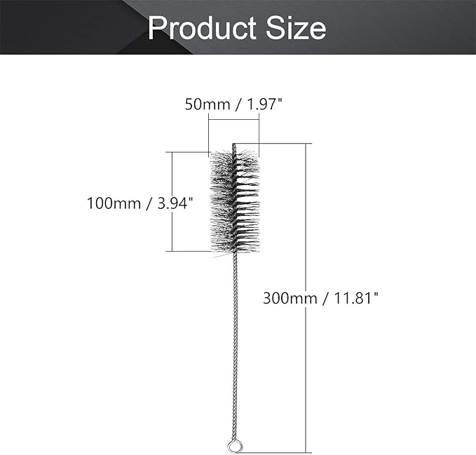 Utoolmart Steel Wire Cleaning Brush - Spiral Power Brush, 2.0-inch Diameter 12-inch Length, 5PCs