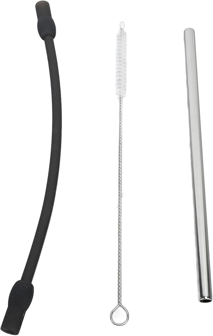 Coffee Machine Replacement Tubes: Includes Silicone Milk Tube, Stainless Steel Milk Tube, Compatible with Bosch, Coffee Maker Milk Foam Straw with Cleaning Brush