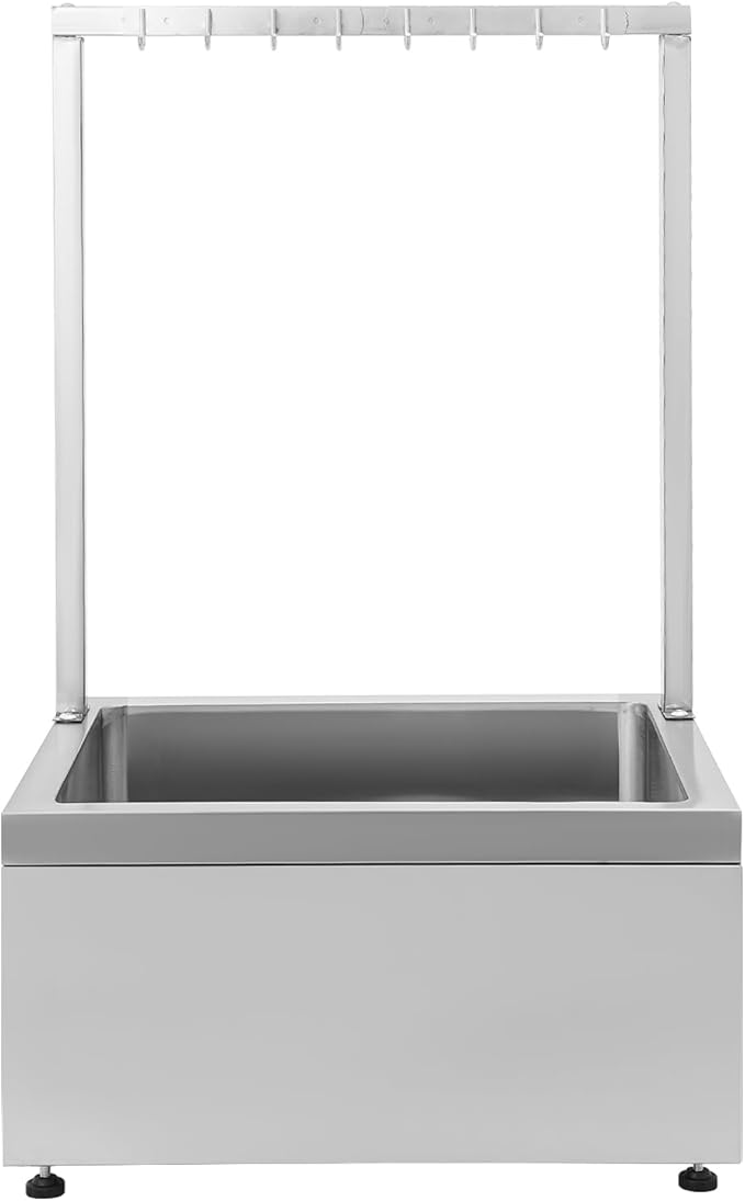 Stainless Steel Floor Mop Sink, Mop Service Basin Sink with Cleaning Tool Rack for Commercial kitchen, Restaurant, Business, Garages |21.65" x 18.9" x 10.6"