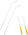Replacement Handles Compatible with Swifr Duster Refill, Swiffer Duster Extended Handle,Foldable & Extendable Dust Handle Only(White 4pcs)