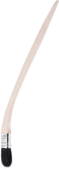 uxcell Bent Radiator Paint Brush 16" Length 1" Width Bristle with Long Wood Handle for Wall Treatment Black