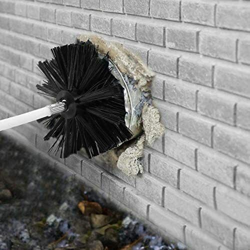 10 Feet Dryer Vent Cleaner Kit, Dryer Duct Cleaning Kit, Includes 8 Flexible Rods, Synthetic Brush Head, Flexible Lint Remover