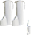 2 Packs Toilet Wand Caddy Holder (Holder Only, No Wand), Disposable Brush Kit, Stand Toilet Cleaning Starter Kit, Wall Mounted Storage Caddy.