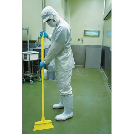 Vikan 31046 Broom,Lobby,Soft/Stiff,10.25",PP/PET,Yellow