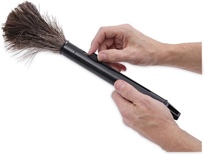 Boardwalk BWK914FD 9 in. to 14 in. Retractable Plastic Handle Feather Duster - Black