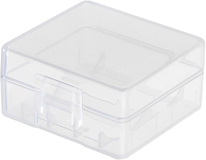 Heyiarbeit Battery Storage Case Holder Box for 2 18350 Batteries, Clear Color (1 Pack)