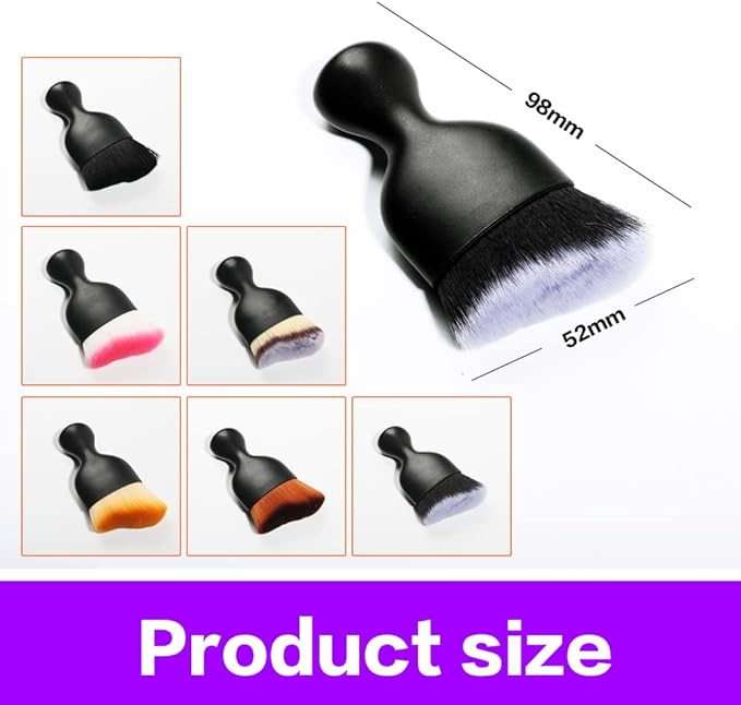 Car Interior Detailing Brush,Soft Bristle Cleaning Brush Car Detailing Brush Dusting Brush,Car Interior Cleaning Tool,Auto Detail Brush Car Dash Duster Brush (Brown with Cap)
