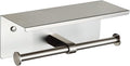 Double Toilet Paper Holder with Shelf Brushed Nickel Toilet Paper Holder Wall Mounted